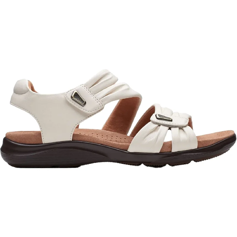 Sandals with smooth strideWomen's Clarks Kitly Ave White Leather