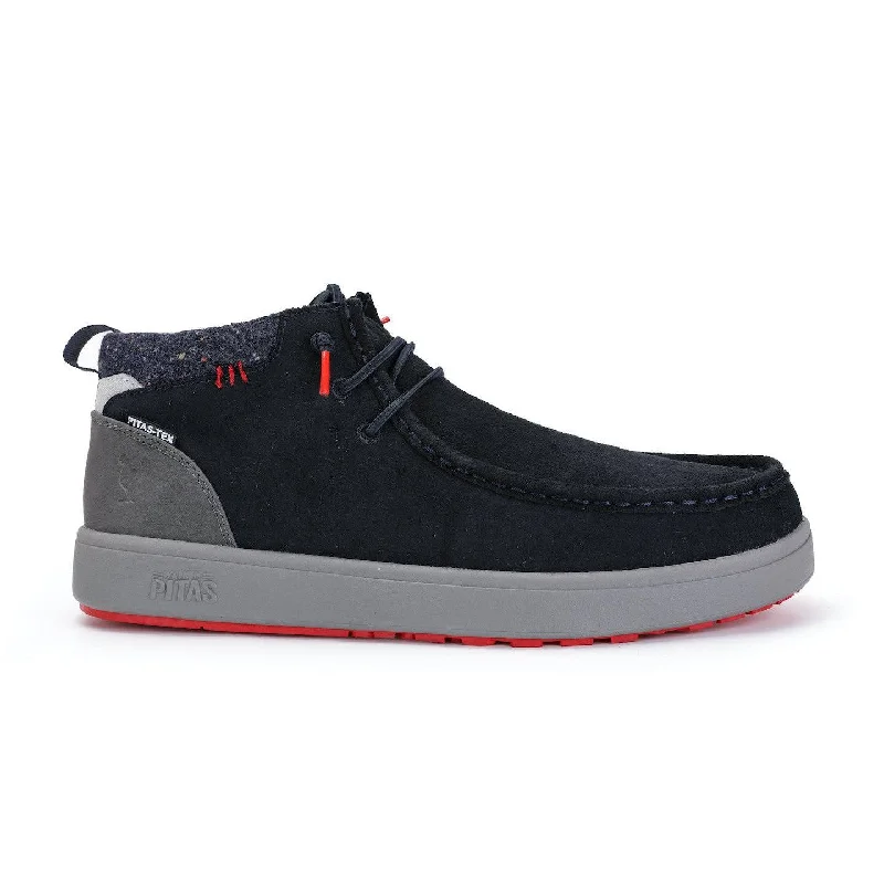 Ankle boots for wide fit-Walk in Pitas Coast-Baikal Mens Navy 42 Suede Waterproof Elasticated Ankle Boots