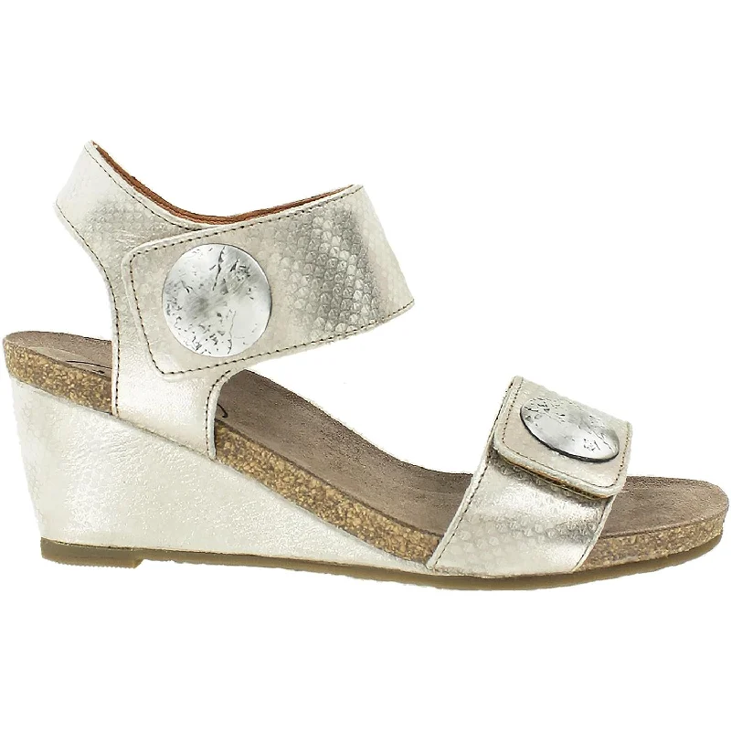 Sandals with ankle supportWomen's Taos Carousel 2 Silver Leather