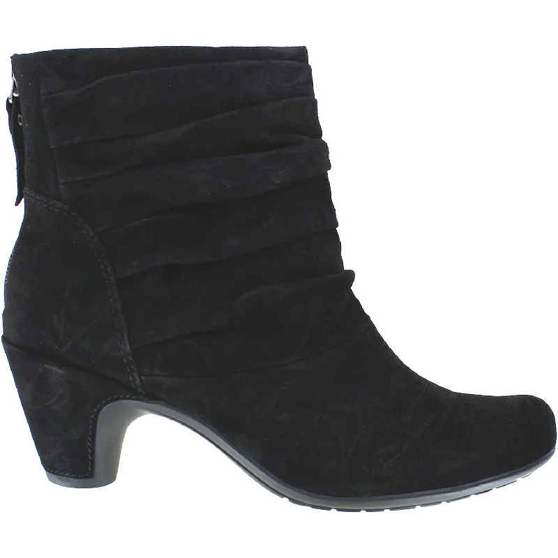 Booties for minimalist soles-Women's Earthies Vicenza Black Suede