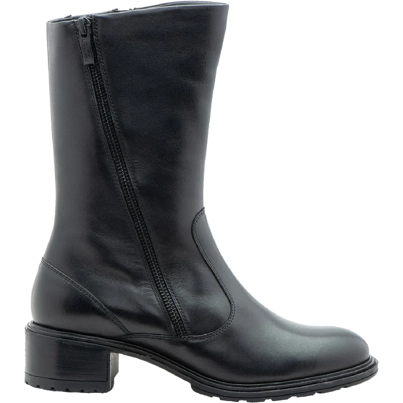 Booties for outdoor comfort-Women's Ara Piper Black Glove Nappa Leather