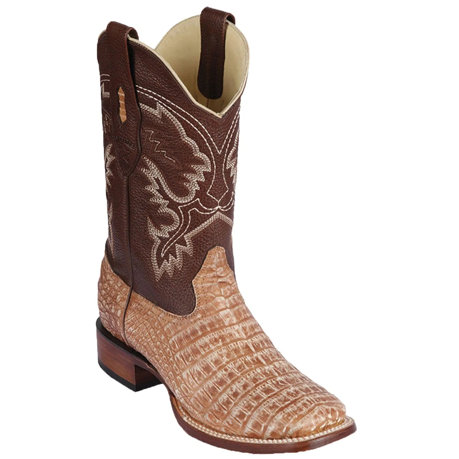 cowboy boots for women with tall shaft for dramatic style-Cowboy boots for hipster lookLos Altos 8228232 Men's Sahara Oryx Genuine Caiman Belly Wide Square Toe Cowboy Boots