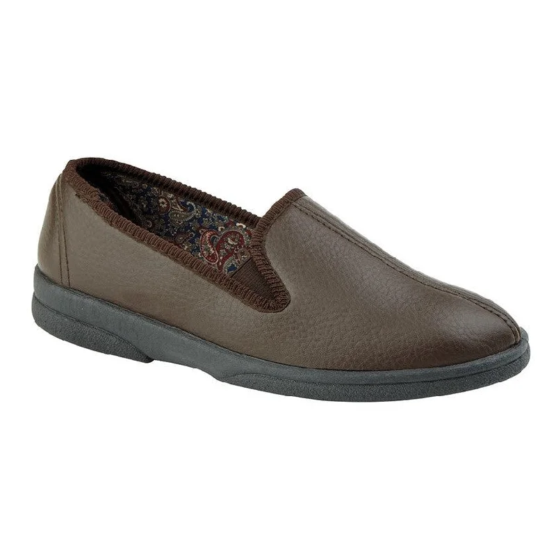 Slippers with soft liningSleepers MS398B Samos ll Brown Grain Slippers