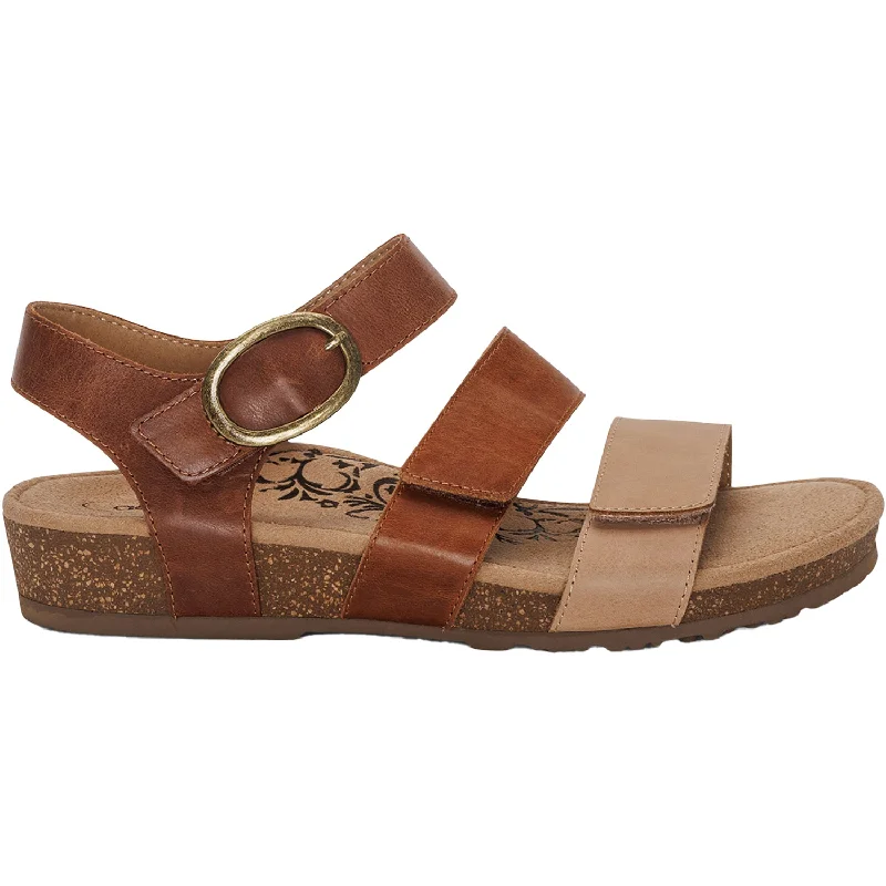 Sandals for hippie lookWomen's Aetrex Lilly Walnut Combi Leather