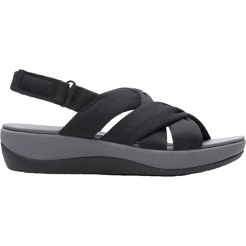 Sandals with versatile lookWomen's Clarks Cloudsteppers Arla Meg Black Fabric