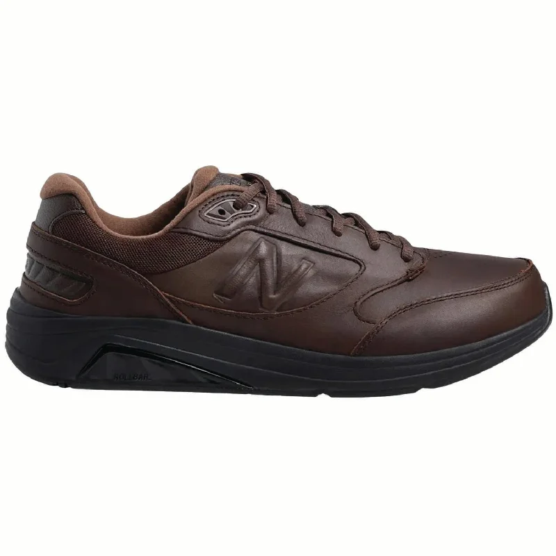 Athletic shoes with firm traction-Men's New Balance MW928BR3 Walking Shoes Brown Leather