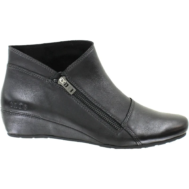 Booties with thick heels-Women's Taos Hideaway Black Leather