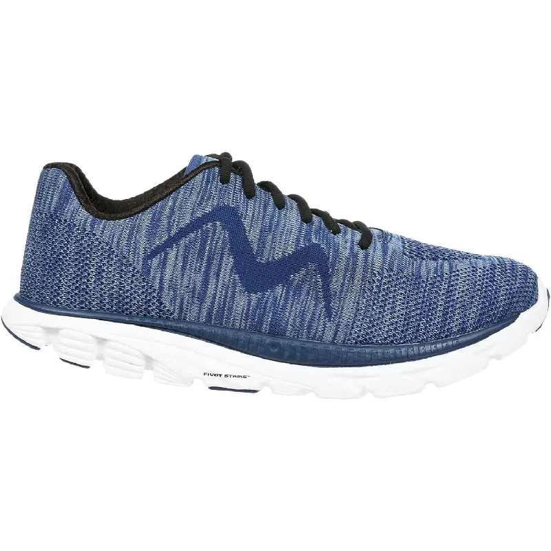 Athletic shoes with comfy soles-Men's MBT Speed Mix Running Shoe Grey Blue/Grey Mesh