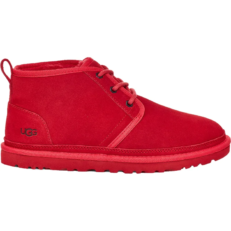 Booties for daily soles-Women's UGG Neumel Samba Red Suede