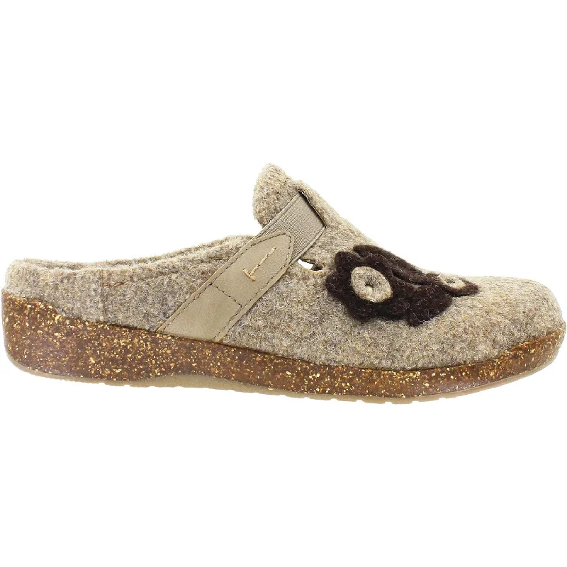 Slippers for foot fatigueWomen's Earth Jackie Oatmeal Felt