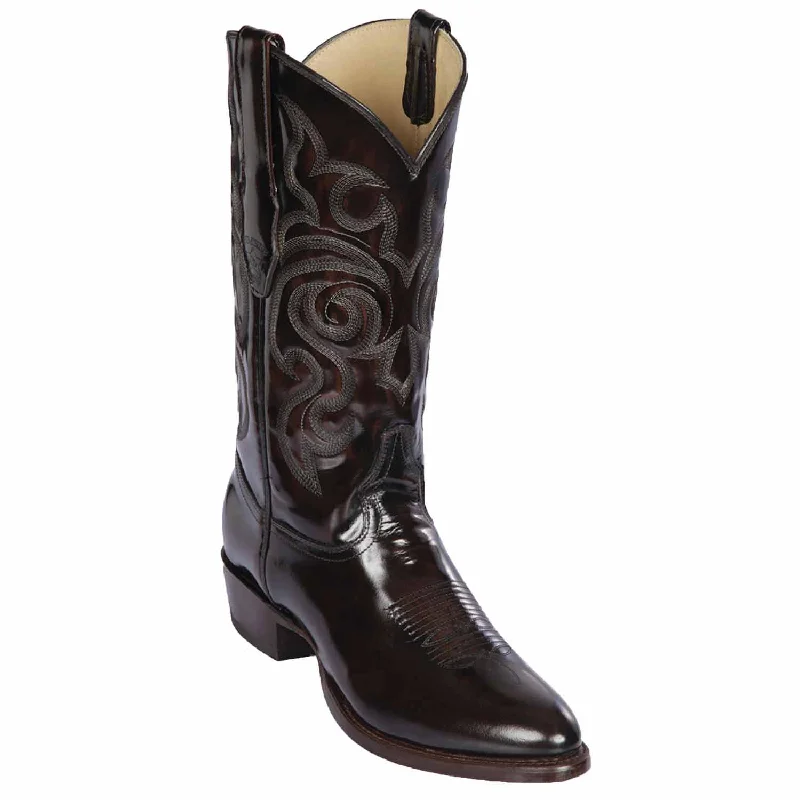 cowboy boots for women with fashionable metallic accents for shine-Cowboy boots for aged lookLos Altos 654207 Men's Brown Genuine Chameleon Round Toe Cowboy Boots