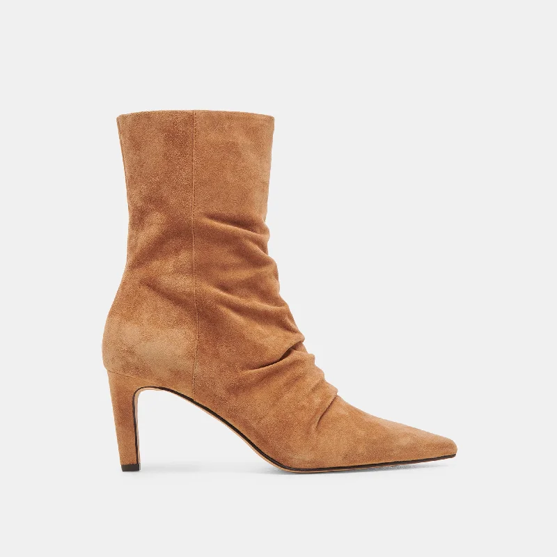 FERNLY WIDE CALF BOOTS PECAN SUEDE