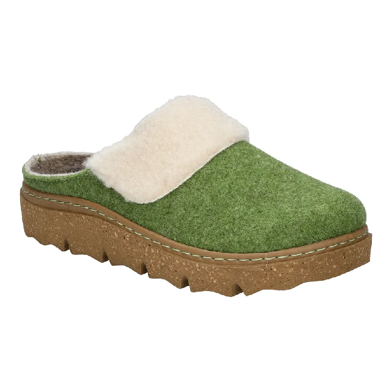 Slippers with plush paddingWestland 36403 Carmaux 03 Ladies Green Combi Textile Slippers