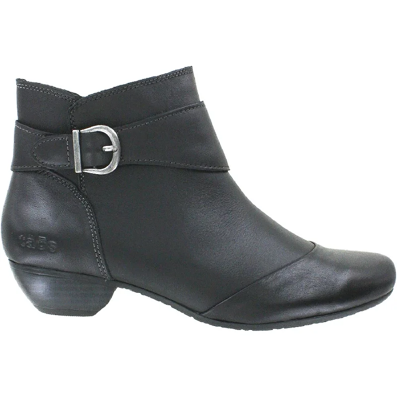 Booties with bright heels-Women's Taos Addition Black Leather