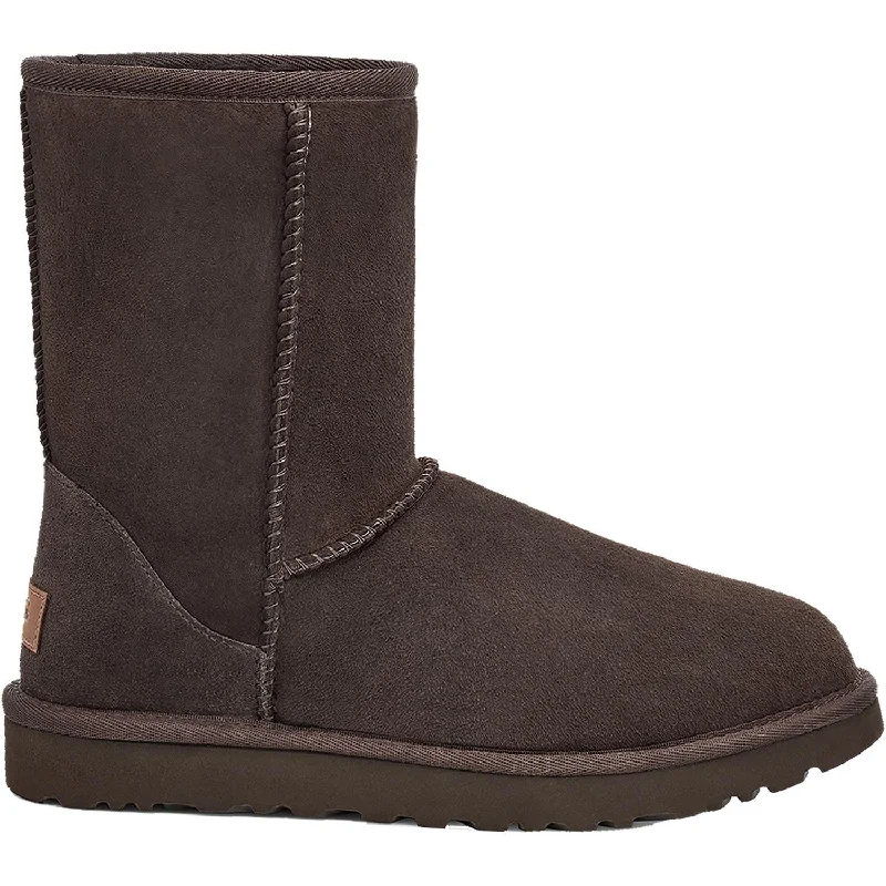 Booties for active soles-Women's UGG Classic Short II Chocolate Sheepskin