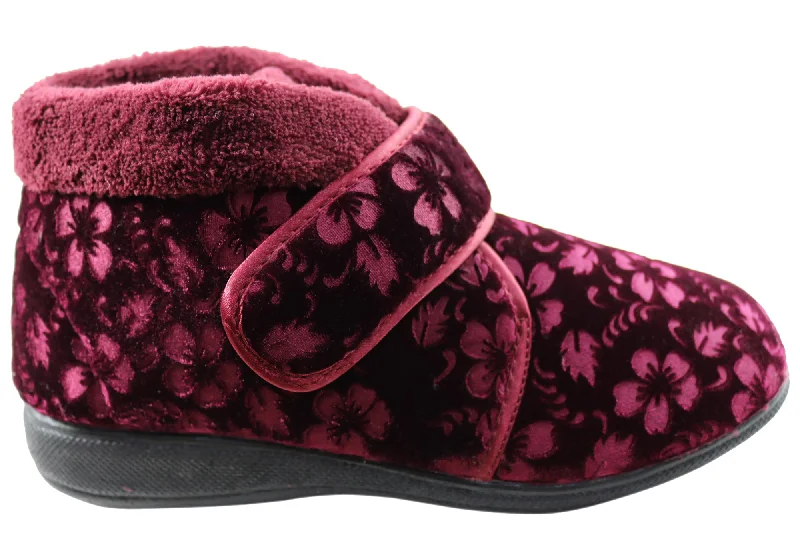 Slippers with plush feelScholl Orthaheel Dale Womens Comfort Supportive Boot Indoor Slippers