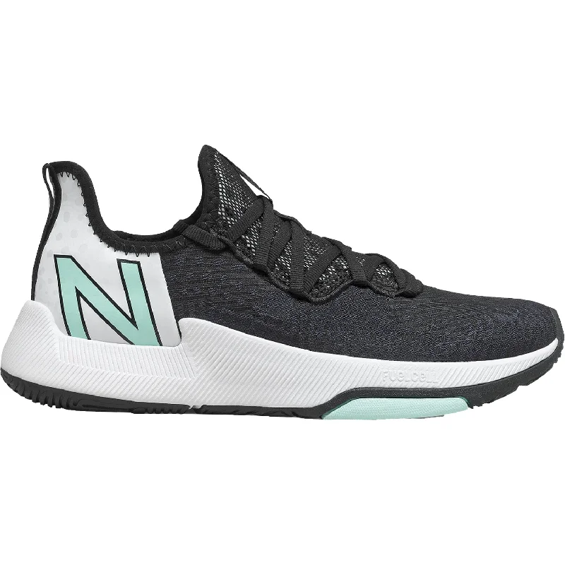 Athletic shoes with durable heels-Women's New Balance WXM100LK FuelCell Trainer Black/Outerspace/White Mint Knit Mesh