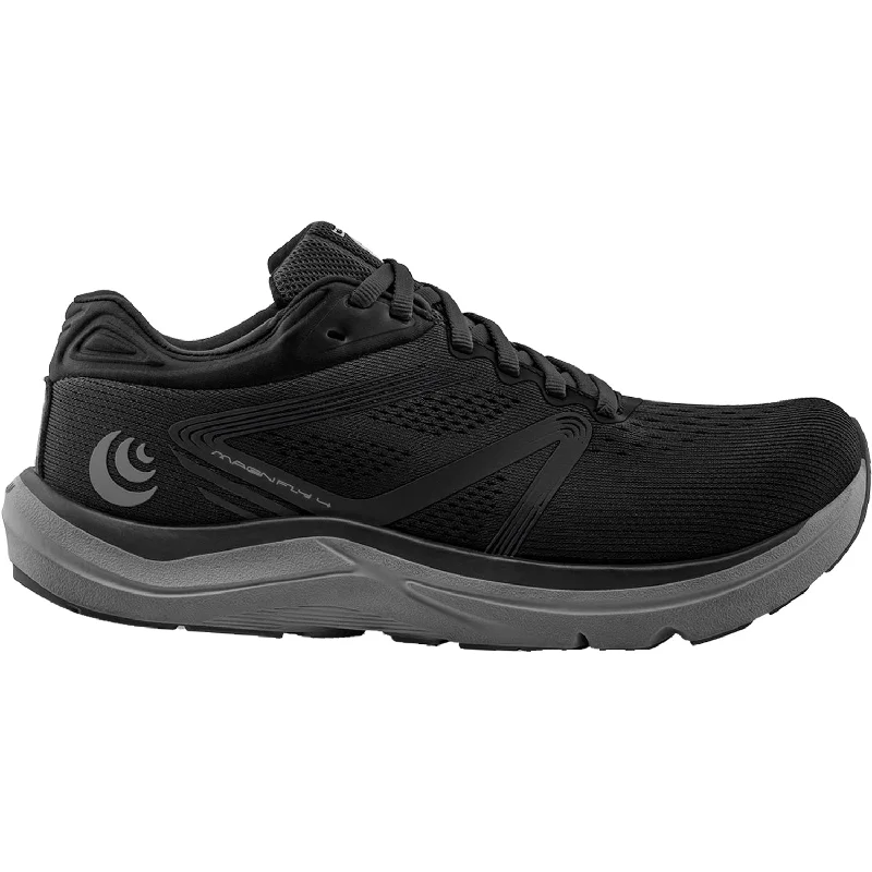 Athletic shoes with soft insoles-Men's Topo Magnifly 4 Black/Charcoal Mesh