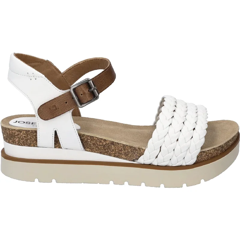 Sandals with night skyWomen's Josef Seibel Clea 16 White Kombi Leather