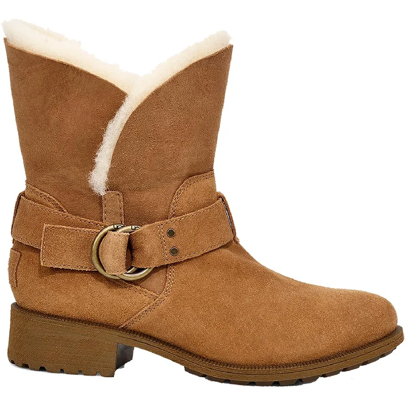 Booties with bold comfort-Women's UGG Bodie Chestnut Suede