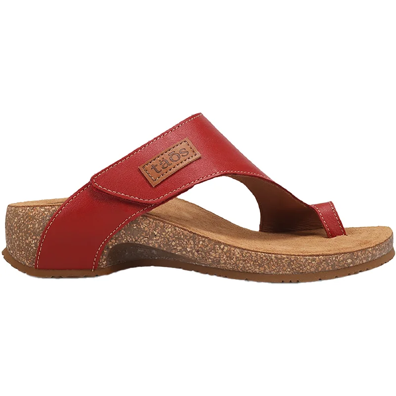 Sandals with zebra stripesWomen's Taos Loop Red Leather