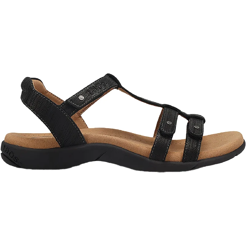 Sandals for road tripWomen's Taos Trophy 2 Black Emboss Leather