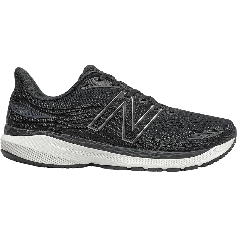 Athletic shoes with supportive soles-Men's New Balance Fresh Foam M860M12 Black/White Mesh