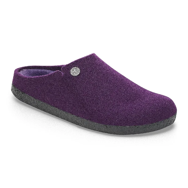 Slippers for foot relaxationBirkenstock Zermatt Shearling Felt Ladies Acai Textile Slip On Slippers