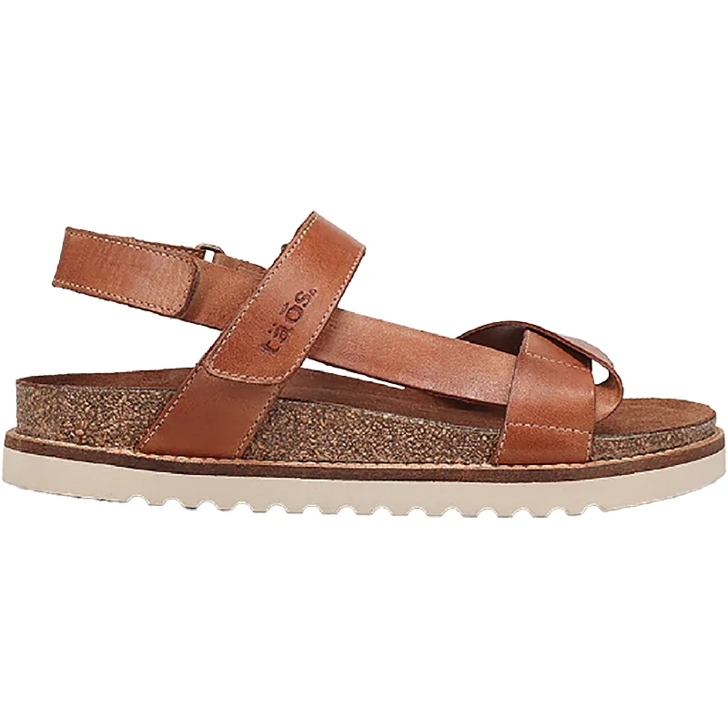 Sandals with sunny strollWomen's Taos Sideways Caramel Leather