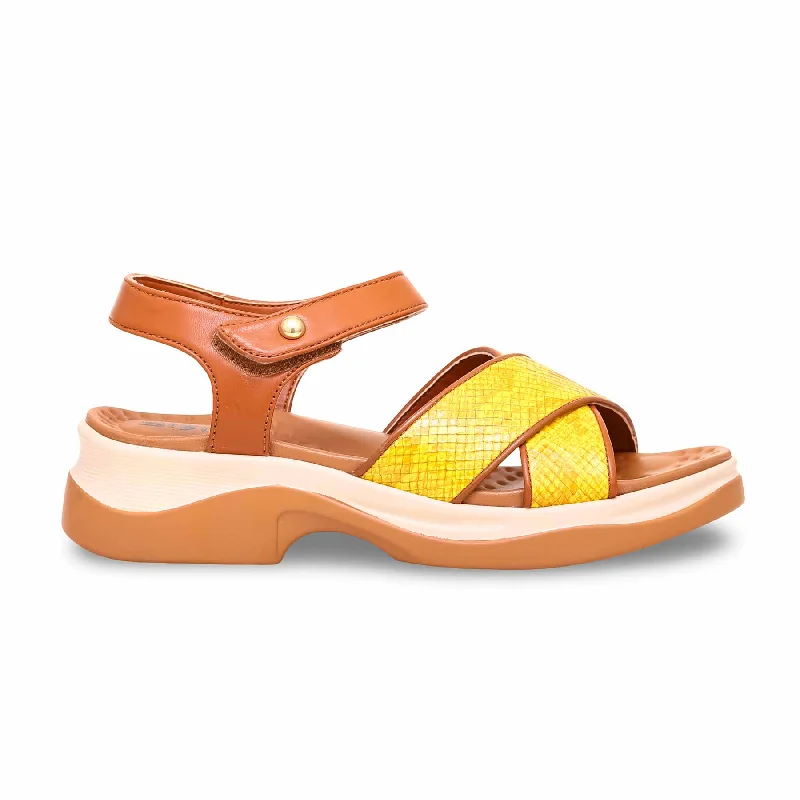 Sandals for water playYellow Formal Sandal PU0331