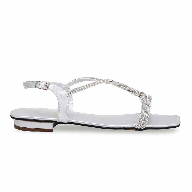 Sandals for womenSilver Fancy Sandal FN5921