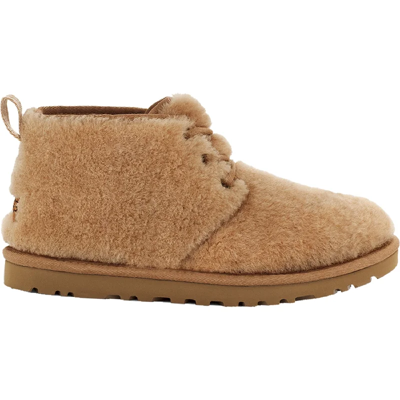 Booties with cool heels-Women's UGG Neumel Cozy Chestnut Suede