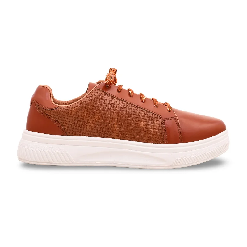 Athletic shoes with lightweight soles-Brown Casual Sneaker AT7307