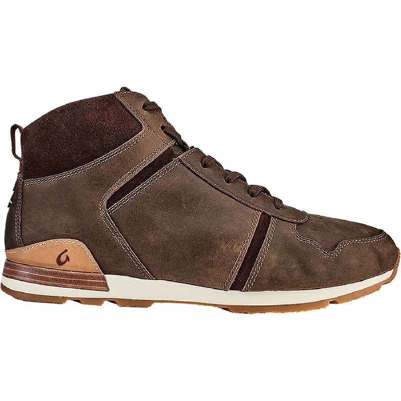 Booties with thick heels-Men's OluKai Huaka'i Puki Dark Wood Nubuck