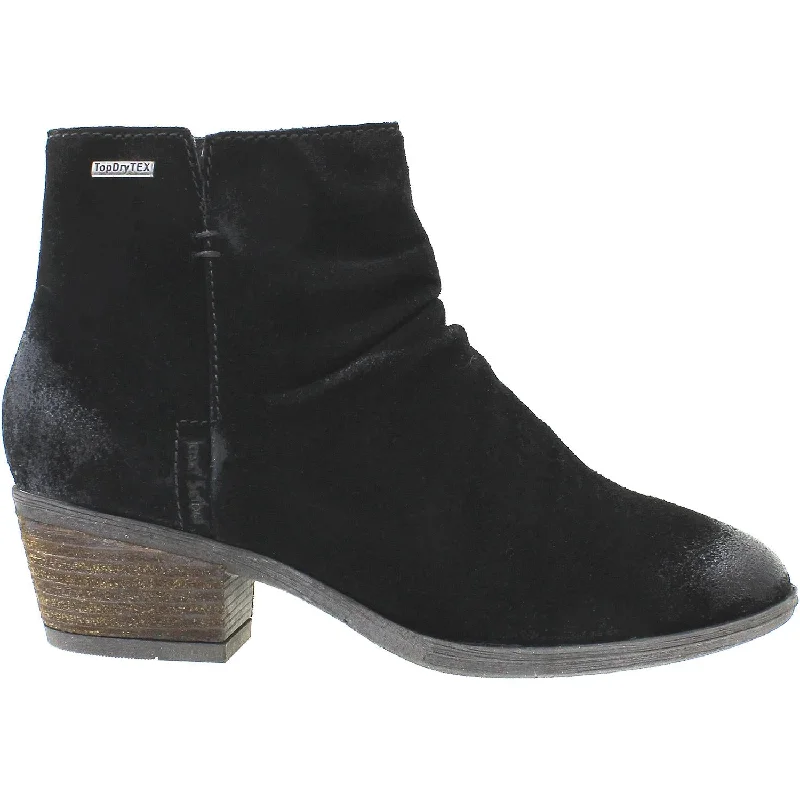 Booties for winter heels-Women's Josef Seibel Daphne 50 Black Suede