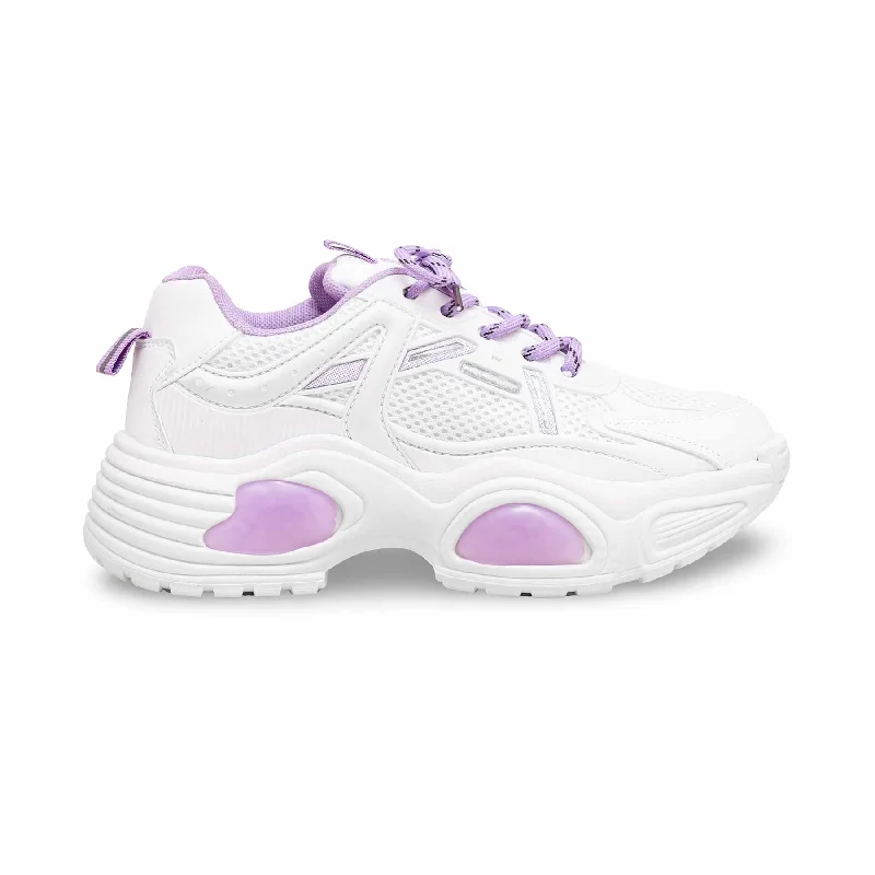 Athletic shoes for hot climates-Lilac Casual Sneaker AT7339