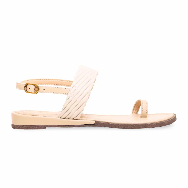 Sandals with leather strapsBeige Formal Sandal FR5335