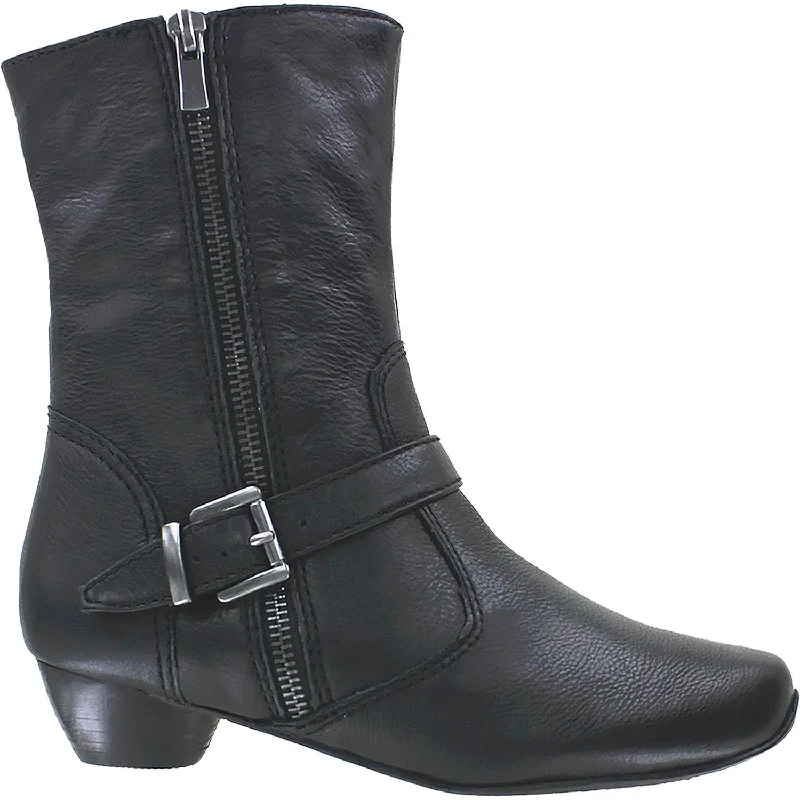 Booties for winter fashion-Women's Ziera Cindy Black Leather