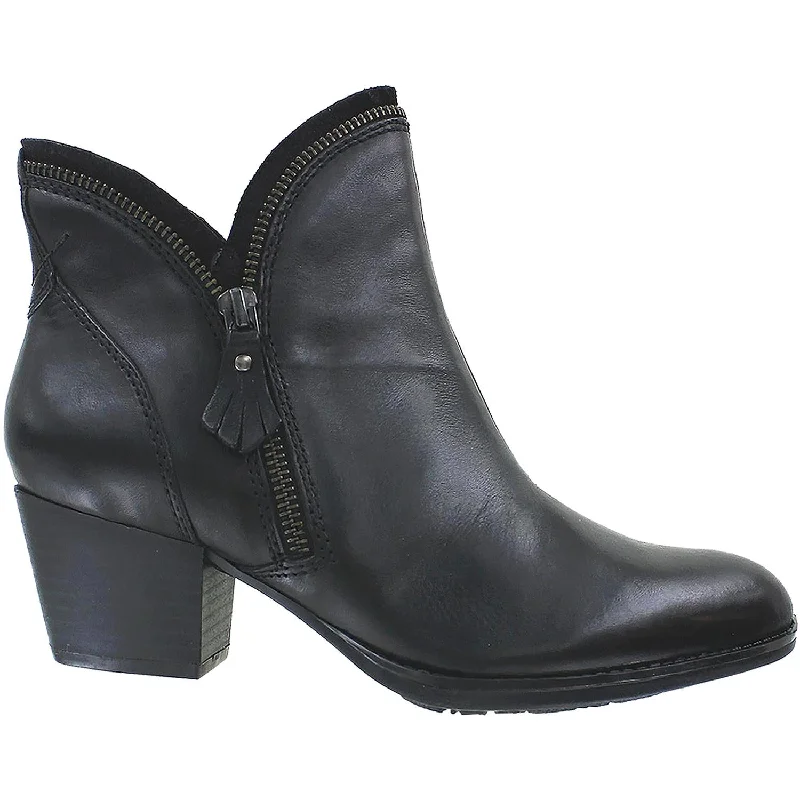 Booties for stylish soles-Women's Earth Hawthorne Black Leather