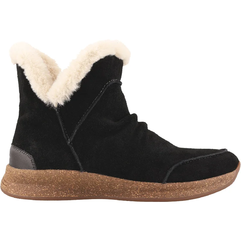 Booties with durable heels-Women's Taos Future Mid Black Suede