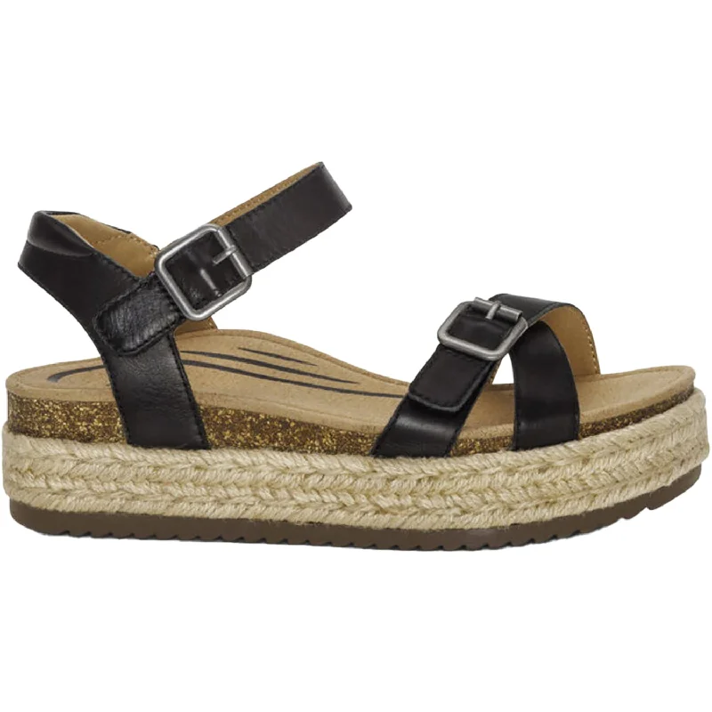 Sandals for summerWomen's Aetrex Paula Black Leather