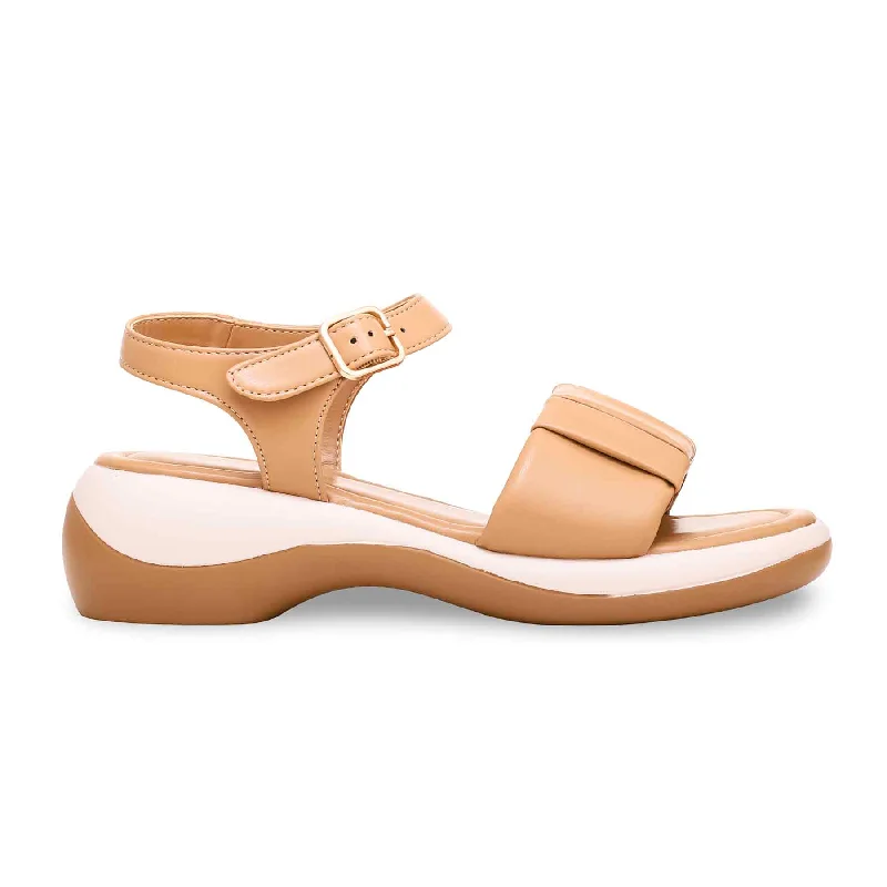 Sandals for spring fashionBeige Formal Sandal PU0302