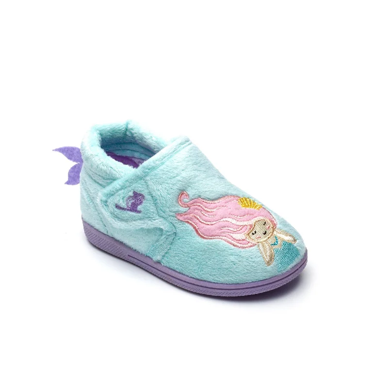 Slippers with stylish soleChipmunk Maisie Girls Aqua Mermaid Slippers