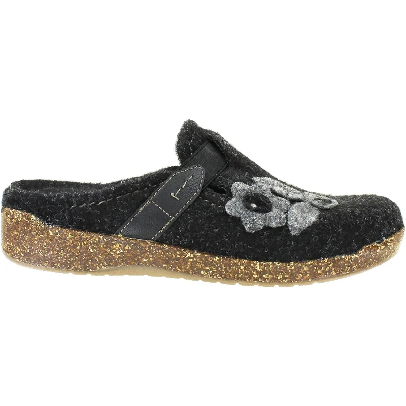 Slippers with durable fabricWomen's Earth Jackie Black Felt