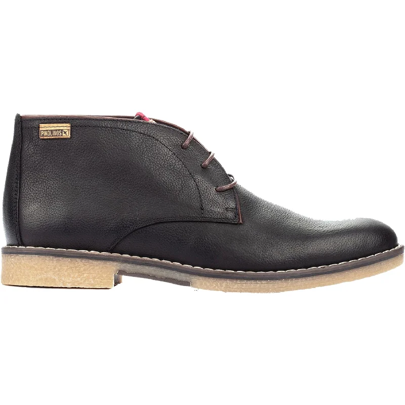 Booties for daily walks-Men's Pikolinos Irun M0E-8163NW Black Leather