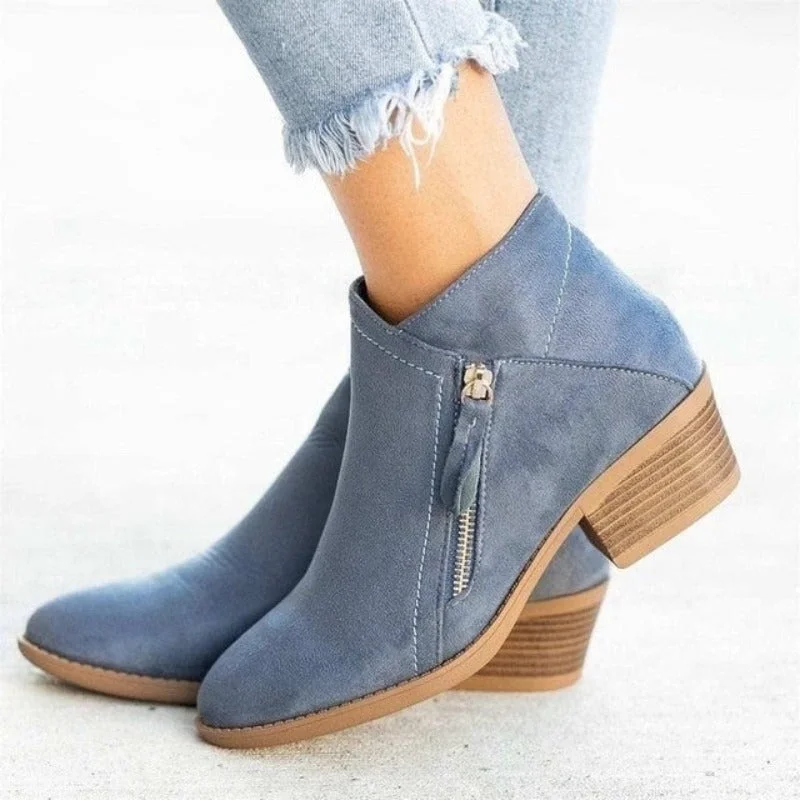 Ankle boots for casual chic-OCW Orthopedic Women Boots Arch Support Warm Suede Leather Ankle Boots