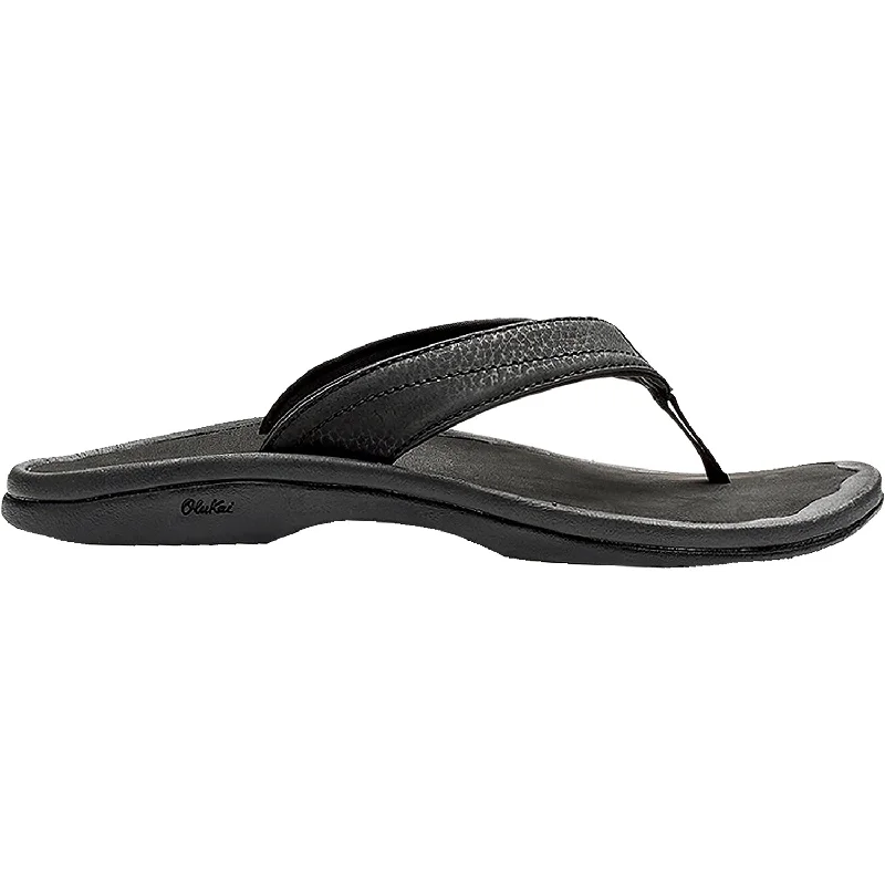 Sandals for tough walkWomen's OluKai Ohana Black Synthetic