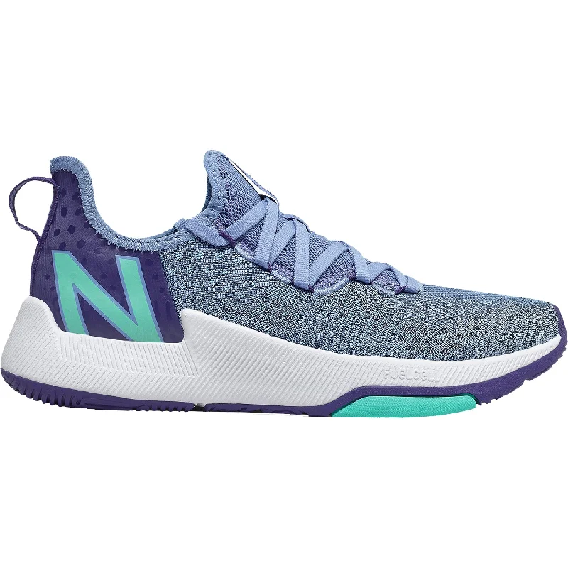 Athletic shoes for basketball players-Women's New Balance WXM100LB FuelCell Trainer Stellar Blue/Captain Blue/Summer Jade Knit Mesh