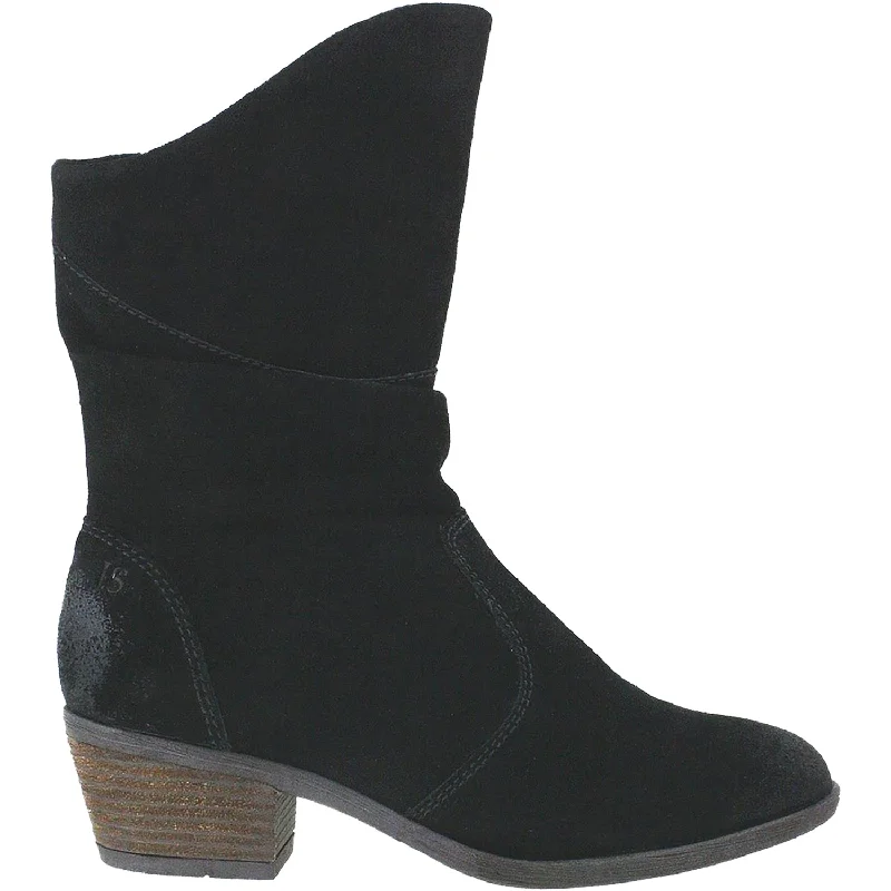 Booties with cool heels-Women's Josef Seibel Daphne 37 Black Suede