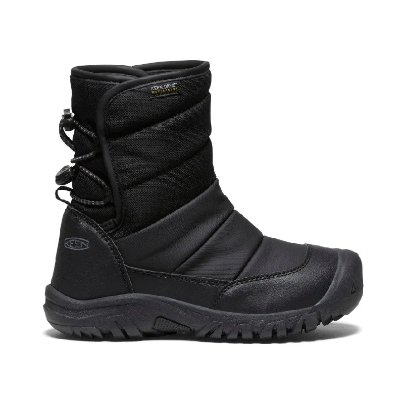 Snow boots for seniors-Big Kids' Puffrider Waterproof Winter Boot  |  Black/Steel Grey